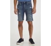 Jeansshorts BLEND "BHDeniz", Herren, Gr. XL, US-Größen, denim middle blau, Web, 98% Baumwolle, 2% Elastan, unifarben, regular fit kurz, Jeans Jeansshorts, Stilvolle 5-Pocket-Jeansshorts mit Destroyed-