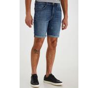 Jeansshorts BLEND "BHLuke", Herren, Gr. S, US-Größen, blau (denim lightblau), Web, 98% Baumwolle, 2% Elasthan, unifarben, Basic, normal kurz, Jeans Jeansshorts, Stilvolle 5-Pocket-Jeansshorts (3218981