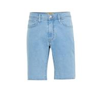 Shorts BLEND "BHTWISTER-denimshorts", Herren, Gr. 3XL, N-Gr, denim unwashed light blau, Web, Obermaterial: 98% Baumwolle, 2% Elasthan, Abriebeffekte, regular fit knielang, Hosen Shorts (77006145-XXXL)