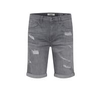 Jeansshorts BLEND "BHDeniz", Herren, Gr. XL, US-Größen, blau (denim grau), Web, 98% Baumwolle, 2% Elastan, unifarben, normal kurz, Jeans Jeansshorts, Stilvolle 5-Pocket-Jeansshorts mit Destroyed-Effek