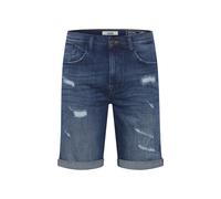 Jeansshorts BLEND "BHDeniz", Herren, Gr. XXL, US-Größen, blau (denim dunkelblau), Web, 98% Baumwolle, 2% Elastan, unifarben, normal kurz, Jeans Jeansshorts, Stilvolle 5-Pocket-Jeansshorts mit Destroye