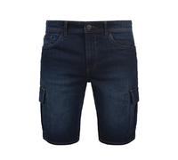 Jeansshorts BLEND "BHJacko", Herren, Gr. S, US-Größen, denim dunkelblau, Web, 98% Baumwolle, 2% Elasthan, unifarben, regular fit normal, Jeans Jeansshorts, Cargoshorts aus Denim (12815138-S) denim dun