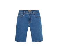 Jeansshorts BLEND "BHTWISTER-Denimshorts-Mulitflex", Herren, Gr. S, US-Größen, blau (denim middle blau), Denim/Jeans, 86% Baumwolle, 10% Polyester, 2% Elasthan, 2% Viskose, mehrfarbig, Basic, schmal n