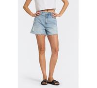 Jeansshorts BOSS ORANGE "SHORTS Premium Damenmode", Damen, Gr. 33, N-Gr, bright blau 432, Denim/Jeans, Obermaterial: 100% Baumwolle, Destroyed-Effekte, kurz, Jeans Jeansshorts, mit dezenter Used-Optik
