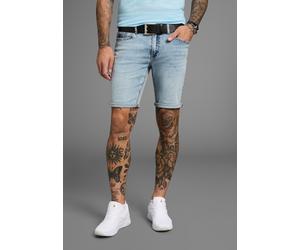 Jeansshorts BRUNO BANANI "Hutch-Shorts", Herren, Gr. 38, Länge 32, atlantic blu, Denim/Jeans, Obermaterial: 98% Baumwolle, 2% Elasthan, vintage, normal kurz, Jeans Jeansshorts, gerade geschnittene kur