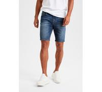 Jeansshorts BUFFALO "5-Pocket Shorts", Herren, Gr. 32, N-Gr, blau (dunkelblau), Jeans, Obermaterial: 98% Baumwolle, 2% Elasthan, Destroyed-Effekte, regular fit kurz, Jeans Jeansshorts, mit normaler Bu