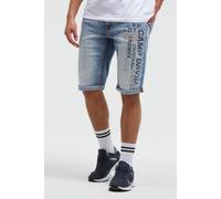 Jeansshorts CAMP DAVID, Herren, Gr. 32, Kurz, blau, Denim/Jeans, Material: 72% Baumwolle, 26% Polyester, 2% Elasthan, bedruckt, comfort fit, Jeans Jeansshorts, mit breiten Nähten (94073245-32) blau
