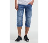 Jeansshorts CAMP DAVID, Herren, Gr. 32, Kurz, blau weiß jogg, Sweatware, Material: 68% Baumwolle, 16% Polyester, 14% Lyocell, 2% Elasthan, Zusatz: Enthält nichttextile Teile tierischen Ursprungs (Badg