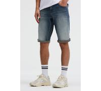 Jeansshorts CAMP DAVID, Herren, Gr. 33, Kurz, blau, Denim/Jeans, Material: 81% Baumwolle, 18% Polyester, 1% Elasthan, Zusatz: Enthält nichttextile Teile tierischen Ursprungs (Badge), Abriebeffekte, sl