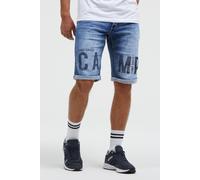 Jeansshorts CAMP DAVID, Herren, Gr. 36, Kurz, wave print jogg, Sweatware, Material: 68% Baumwolle, 16% Polyester, 14% Lyocell, 2% Elasthan, Zusatz: Enthält nichttextile Teile tierischen Ursprungs (Bad