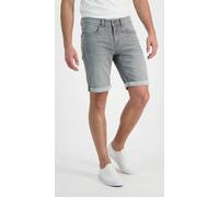 Jeansshorts CARS JEANS "CALIFORNIA Den", Herren, Gr. L, N-Gr, grau (grau used), Web, Obermaterial: 79% Baumwolle, 20% Polyester, 1% Elasthan, Abriebeffekte, regular fit, Jeans Jeansshorts (49000119-L)