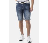 Jeansshorts CIPO & BAXX, Herren, Gr. 38, N-Gr, blau, Web, Obermaterial: 98% Baumwolle, 2% Elasthan, Abriebeffekte, slim fit knielang, Jeans Jeansshorts (10143548-38) blau