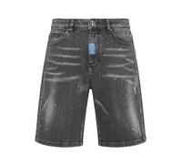 Shorts PHILIPP PLEIN "Basic", Herren, Gr. 31, US-Größen, grau (10wv, shark wave), Stoff: 99% Baumwolle, 1% Elasthan. Futter: 65% Polyester, 35% Baumwolle, Hosen Shorts (91732869-31) 10wv, shark wave