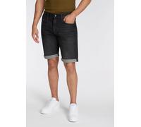 Jeansshorts G-STAR "Mosa", Herren, Gr. 30, N-Gr, schwarz (worn in schwarzbird), Denim/Jeans, Obermaterial: 99% Baumwolle, 1% Elasthan, regular fit kniefrei, Jeans Jeansshorts, mit Umschlagsaum (777216