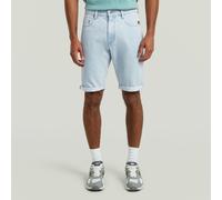 Jeansshorts G-STAR "Mosa", Herren, Gr. 34, N-Gr, blau (beached faded blau galena), Denim/Jeans, Obermaterial: 100% Baumwolle, regular fit kniefrei, Jeans Jeansshorts, mit Umschlagsaum (56288742-34) be