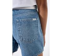 Jeansshorts GARCIA, Mädchen, Gr. 128, N-Gr, blau (medium used), Denim/Jeans, Obermaterial: 100% Baumwolle, unifarben, normal kurz, Jeans Jeansshorts, im 5-Pocket-Stil, für Girls (72842649-128) medium