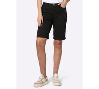 Jeansshorts HEINE, Damen, Gr. 42, Normalgrößen, schwarz, 98% Baumwolle, 2% Elasthan, unifarben, kurz, Jeans Jeansshorts (31154804-42) schwarz