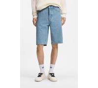 Jeansshorts HUGO BLUE "Skate", Herren, Gr. 38, N-Gr, light, pastel blau455, Denim/Jeans, Obermaterial: 100% Baumwolle, unifarben, straight fit knielang, Jeans Jeansshorts, Straight Fit (42714223-38) l