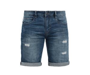 Jeansshorts INDICODE "Jeansshorts IDHallow", Herren, Gr. M, N-Gr, blau (medium indigo), Obermaterial: 98% Baumwolle CO. 2% Elasthan EL., Jeans Jeansshorts (59963228-M) medium indigo