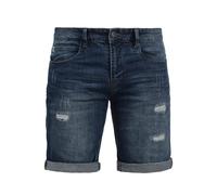Jeansshorts INDICODE "Jeansshorts IDHallow", Herren, Gr. XL, N-Gr, blau (dunkelblau), Web, Obermaterial: 98% Baumwolle CO. 2% Elasthan EL., Basic, regular fit kurz, Jeans Jeansshorts (42958414-XL) dun