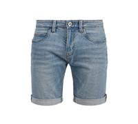 Indicode IDQuentin Herren Jeans Shorts Kurze Denim Hose im Stretch Eingriffstaschen Destroyed-Optik Baumwollmischung Regular fit, Größe:L, Farbe:Blue Wash (1014)
