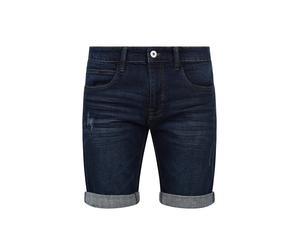 Jeansshorts INDICODE "Jeansshorts IDQuentin", Herren, Gr. M, N-Gr, blau (dunkelblau), Web, Obermaterial: 98% Baumwolle CO. 2% Elasthan EL., unifarben, Basic, regular fit kurz, Jeans Jeansshorts (13539