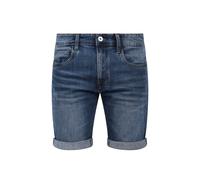 Indicode IDQuentin Herren Jeans Shorts Kurze Denim Hose im Stretch Eingriffstaschen Destroyed-Optik Baumwollmischung Regular fit, Größe:M, Farbe:Medium Indigo (869)