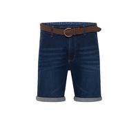 Jeansshorts INDICODE "Shorts IDQuincy", Damen, Gr. M, N-Gr, blau (dunkelblau), Obermaterial: 98% Baumwolle CO. 2% Elasthan EL., unifarben, Basic, regular fit kurz, Jeans Jeansshorts (39255509-M) dunke
