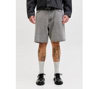 Jeansshorts JACK & JONES "JJITONY JJORIGINAL SHORTS AM 460 SN", Herren, Gr. M, N-Gr, grau denim aop:at 731, Denim/Jeans, Obermaterial: 100% Baumwolle, unifarben, relaxed fit kniefrei, Jeans Jeansshort