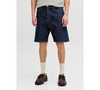 Jeansshorts JACK & JONES "JJITONY JJORIGINAL SHORTS AM 460 SN", Herren, Gr. S, N-Gr, blau rinsed, Denim/Jeans, Obermaterial: 98% Baumwolle, 2% Elasthan, unifarben, relaxed fit kniefrei, Jeans Jeanssho
