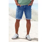 Jeansshorts JOHN DEVIN "5-Pocket Shorts", Herren, Gr. 34, N-Gr, blau, denim, Denim/Jeans, Obermaterial: 98% Baumwolle, 2% Elasthan, normal kurz, Jeans Jeansshorts, aus elastischer Denim-Qualität (8755