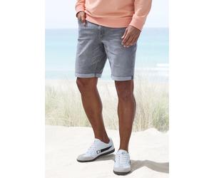 Jeansshorts JOHN DEVIN "5-Pocket Shorts", Herren, Gr. 38, N-Gr, grau (grau, denim), Denim/Jeans, Obermaterial: 98% Baumwolle, 2% Elasthan, unifarben, normal kurz, Jeans Jeansshorts, aus elastischer De