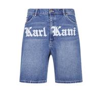 Jeansshorts KARL KANI "Karl Kani Herren Karl Kani OG Old English Denim Shorts", Herren, Gr. 38, Normalgrößen, vintage indigo, 100% Baumwolle, loose fit, Jeans Jeansshorts (19856409-38) vintage indigo