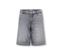 Jeansshorts KIDS ONLY "KOGCOMET WIDE LONG SHORTS DNM DIA NOOS", Mädchen, Gr. 128, N-Gr, medium grau denim, Denim/Jeans, Obermaterial: 100% Baumwolle, unifarben, relaxed fit knielang, Jeans Jeansshorts