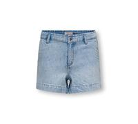 Jeansshorts KIDS ONLY "KOGCOMET WIDE RHINESTONE SHORTS DNM", Mädchen, Gr. 122, N-Gr, blau (light blau denim detail:rhinestones), Denim/Jeans, Obermaterial: 100% Baumwolle, Jeans Jeansshorts (42618420-