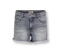 Jeansshorts KIDS ONLY "KOGROBYN EX VINT DNM SHORTS AZG529 NOOS", Mädchen, Gr. 122, N-Gr, medium grau denim, Denim/Jeans, Obermaterial: 99% Baumwolle, 1% Elasthan, unifarben, regular fit ca. Mitte Ober