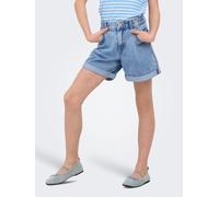 Jeansshorts KIDS ONLY "KOGVEGA REG MOM SHORTS DNM BJBOX NOOS", Mädchen, Gr. 128, N-Gr, light blau denim, Denim/Jeans, Obermaterial: 100% Baumwolle, unifarben, regular fit ca. Mitte Oberschenkel, Jeans