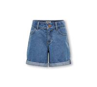 Jeansshorts KIDS ONLY "KOGVEGA REG MOM SHORTS DNM BJBOX NOOS", Mädchen, Gr. 152, N-Gr, medium blau denim, Denim/Jeans, Obermaterial: 100% Baumwolle, unifarben, regular fit ca. Mitte Oberschenkel, Jean