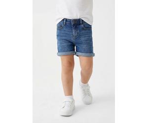 Jeansshorts KIDS ONLY "KONPHINE", Mädchen, Gr. 128, N-Gr, blau (medium, blau denim), Denim/Jeans, Obermaterial: 99% Baumwolle, 1% Elasthan, unifarben, regular fit kurz, Jeans Jeansshorts (70738921-128