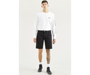 Jeansshorts LEVI'S "405 STANDARD SH", Herren, Gr. 36, N-Gr, schwarz, Denim/Jeans, Obermaterial: 70% Baumwolle, 28% Lyocell, 2% Elasthan, leichte Abriebeffekte, normal kniefrei, Jeans Jeansshorts, Somm