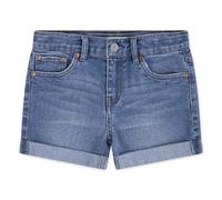 Jeansshorts LEVI'S KIDS "LVG GIRLFRIEND SHORTS", Mädchen, Gr. 10 (140), N-Gr, dance around, Denim/Jeans, Obermaterial: 69% Baumwolle, 30% Polyester, 1% Elasthan, Jeans Jeansshorts, for GIRLS (15100269
