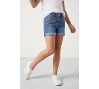 Jeansshorts LEVI'S KIDS "LVG GIRLFRIEND SHORTS", Mädchen, Gr. 16 (164), N-Gr, blau (dance around), Denim/Jeans, Obermaterial: 69% Baumwolle, 30% Polyester, 1% Elasthan, Jeans Jeansshorts, for GIRLS (1