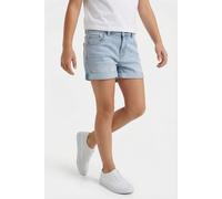Jeansshorts LEVI'S KIDS "LVG GIRLFRIEND SHORTS", Mädchen, Gr. 8 (128), N-Gr, blau (heat wave), Denim/Jeans, Obermaterial: 69% Baumwolle, 30% Polyester, 1% Elasthan, Jeans Jeansshorts, for GIRLS (46097