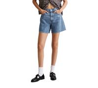 Jeansshorts MARC O'POLO DENIM "Filda relaxed", Damen, Gr. 32, N-Gr, blau (medium blau), Denim/Jeans, Obermaterial: 100% Baumwolle, relaxed fit, Jeans Jeansshorts (70519718-32)