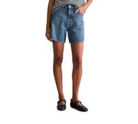 Jeansshorts MARC O'POLO DENIM "Model Filda relaxed aus Rigid Denim", Damen, Gr. 30, N-Gr, blau (medium blau), Denim/Jeans, Obermaterial: 100% Baumwolle, relaxed fit ca. Mitte Oberschenkel, Jeans Jeans