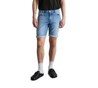 Shorts MARC O'POLO DENIM "aus Bio-Baumwoll-Mix", Herren, Gr. 33, Normalgrößen, aqua, Obermaterial: 99% Baumwolle, 1% Elasthan, unifarben, normal, Hosen Shorts (50638764-33) aqua