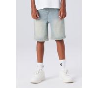 Jeansshorts NAME IT "NKMRYAN JOGGER DNM L SHOR", Jungen, Gr. 122, N-Gr, vintage light blau denim, Denim/Jeans, Obermaterial: 70% Baumwolle, 27% Polyester, 3% Elasthan, Abriebeffekte, kurz, Jeans Jeans