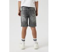 Jeansshorts NAME IT "NKMRYAN JOGGER DNM L SHOR", Jungen, Gr. 92, N-Gr, medium grau denim, Denim/Jeans, Obermaterial: 70% Baumwolle, 27% Polyester, 3% Elasthan, Abriebeffekte, kurz, Jeans Jeansshorts, 