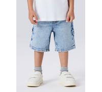 Jeansshorts NAME IT "NMMBEN LOOSE DNM BERMUDA 8620-BC NOOS", Mädchen, Gr. 122, N-Gr, light blau denim, Denim/Jeans, Obermaterial: 99% Baumwolle, 1% Elasthan, unifarben, knielang, Jeans Jeansshorts, Ba