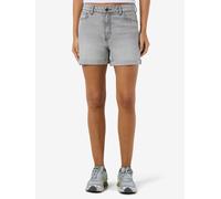 Jeansshorts NOISY MAY "NMMONI HW DNM SHORTS AZ277LG NOOS", Damen, Gr. S (36), N-Gr, blau (light grau denim), Denim/Jeans, Obermaterial: 99% Baumwolle, 1% Elasthan, unifarben, modisch, slim fit kurz, J